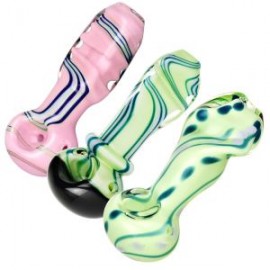 Pipa Vidrio Pastel Swirled