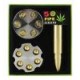 Kit Pipa Bala y Grinder Revolver